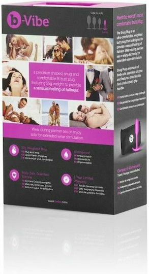 b-Vibe Snug Plug 1 Анална тапа Pink 8.6см