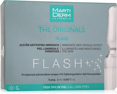 Martiderm Moisturizing & Brightening Face Serum The Originals Flash Suitable for All Skin Types 5x2ml