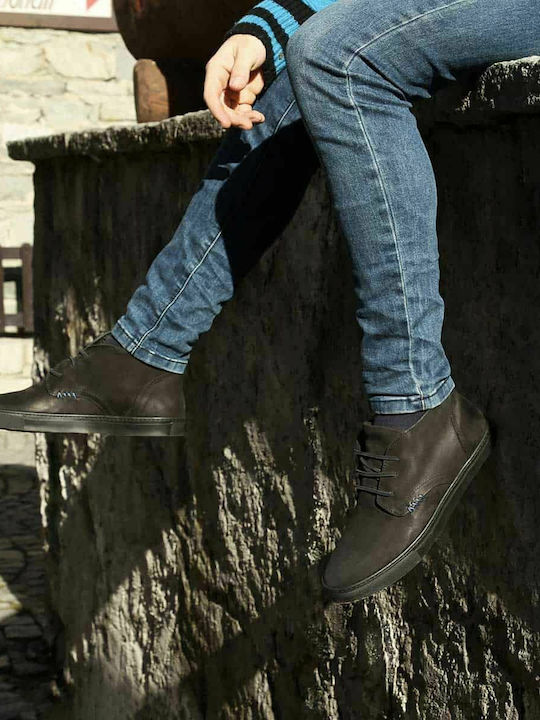 Eros Nabuk Leder Schwarz Herrenstiefel