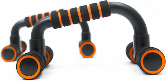 E-Fit Λαβές Push Ups Σετ 2τμχ Black/Orange