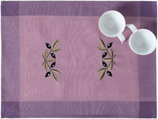 Silk Fashion Σουπλά Υφασμάτινο Μωβ 50x35cm 12τμχ
