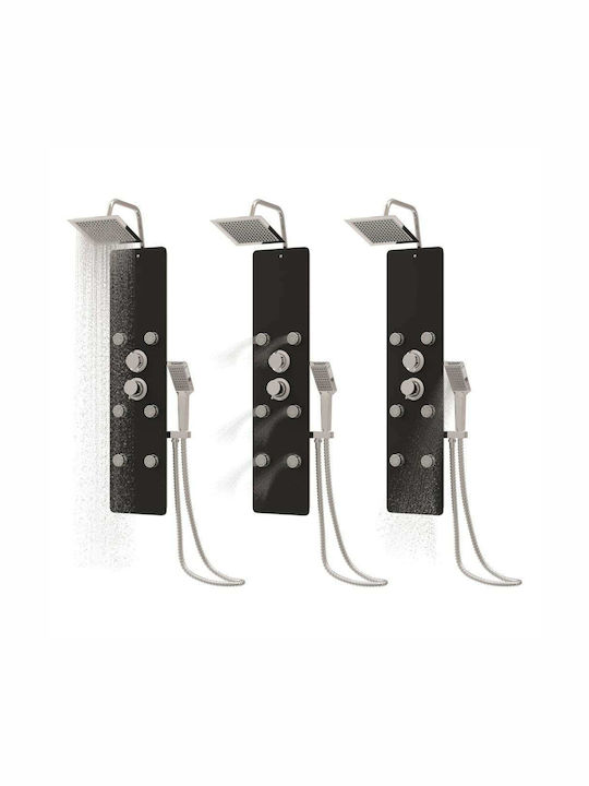 vidaXL Shower Column 130cm Black