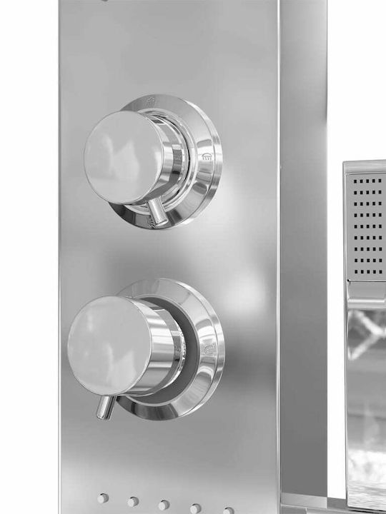 vidaXL Hydromassage Column 114cm Silver