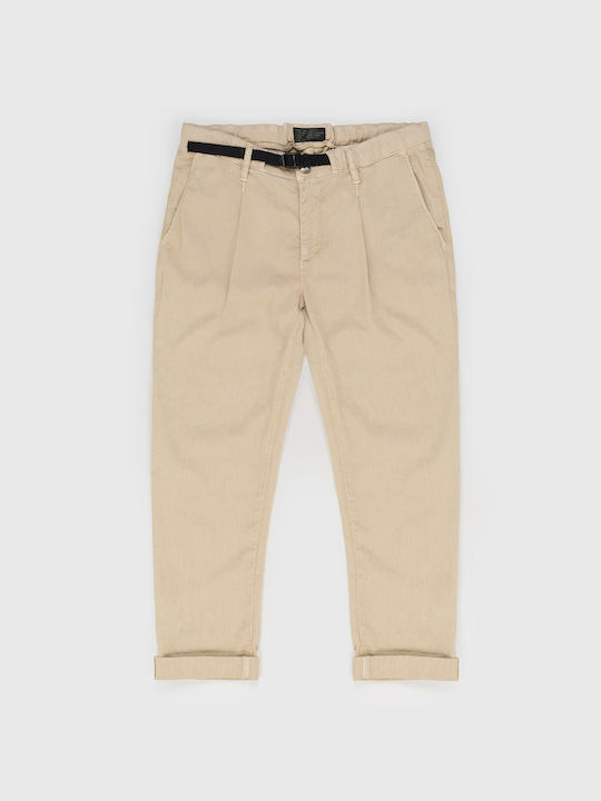Culton Παντελόνι Chino σε Tapered Γραμμή Μπεζ