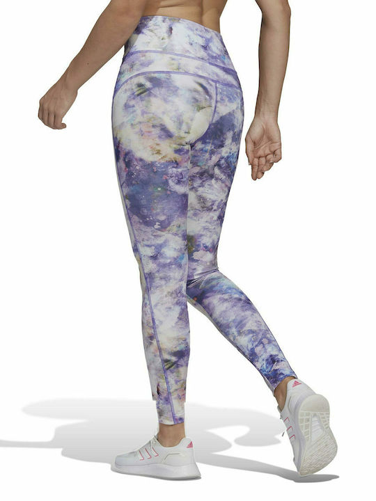 Adidas x Zoe Saldana Women's Long Training Legging High Waisted Purple/White