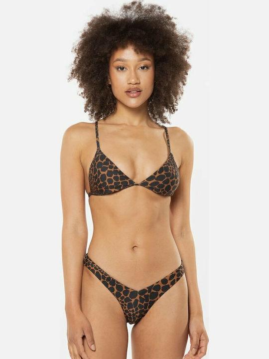 Gone Wild Bikini Triunghi Animal Print Maro