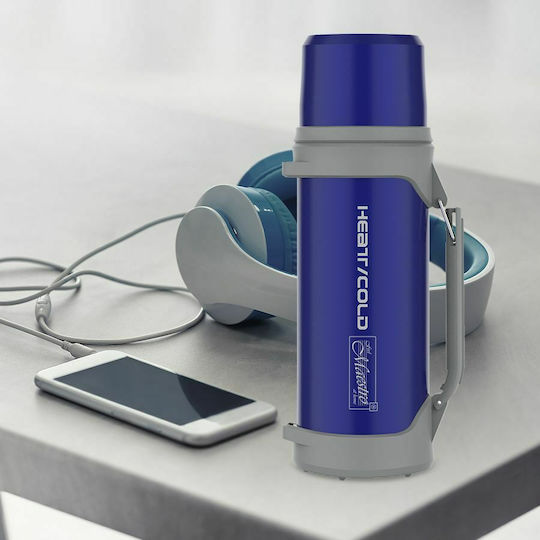 Maestro MR-1631 Bottle Thermos Stainless Steel 1.5lt Navy Blue with Cap-Cup