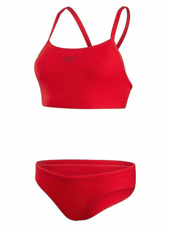 Eco Endurance Thinstrap Спортен Комплект Бикини Спортен сутиен Червен