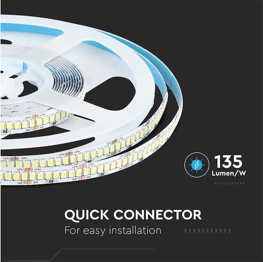 V-TAC Ταινία LED 24V Φυσικό Λευκό Φως 5m Τύπου SMD2835