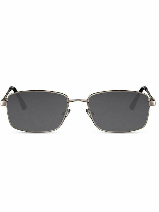 Solo-Solis Sonnenbrillen mit Silber Rahmen und Schwarz Linse NDL6133