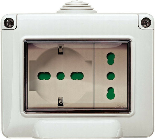 Vimar Plana Surface Mounted Electrical Box IP55 in Gray Color