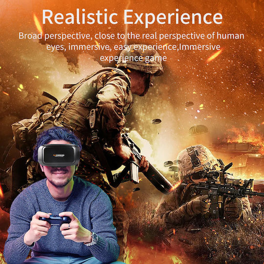 Kodeng G06EA VR Headset for Mobile from 4" to 7" with Gamepad