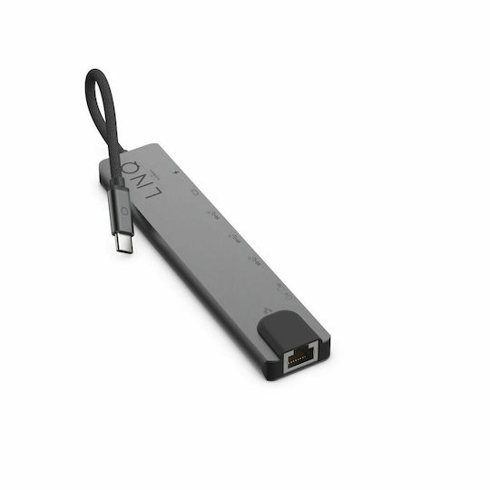 LinQ USB-C Docking Station με HDMI 4K PD Ethernet Μαύρο (LQ48010)