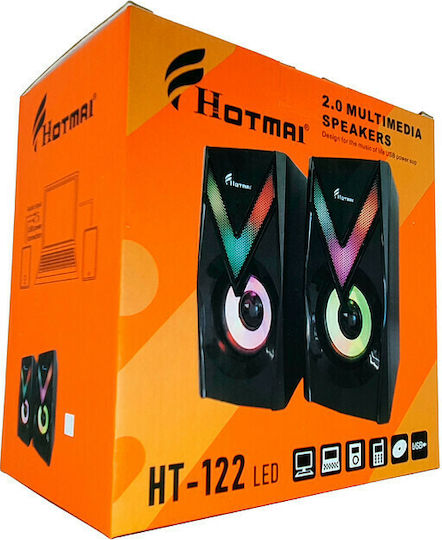 HT-122 Компютърни тонколони 2.0 с мощност 2.5W в Черен цвят