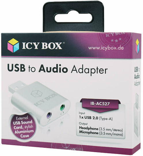 Icy Box Icy Box IB-AC527 External USB 2.0 Sound Card White