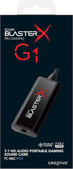 Creative Sound Blasterx G1 Εξωτερική USB Κάρτα Ήχου 7.1