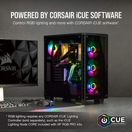 Corsair iCUE SP120 PRO Performance Case Fan (1400rpm / 52cfm) με RGB Φωτισμό και Σύνδεση 4-Pin PWM
