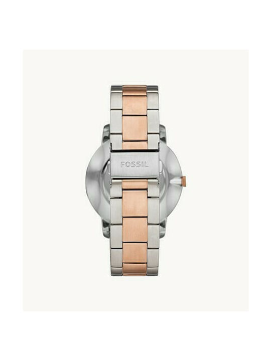 Fossil Minimalist Watch with Metal Bracelet Silver / Rose Gold