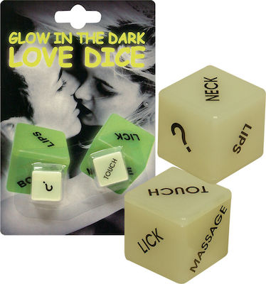 Orion Glow Dark Love Dice Erotic Toy 2pcs