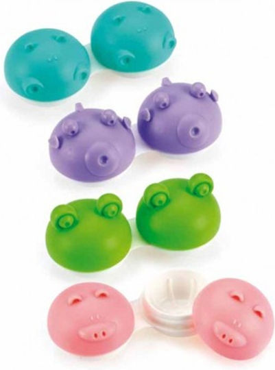 Contact Lens Cases Funny Animals Contact Lens Case in Green color 1pcs