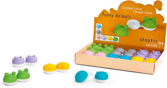 Contact Lens Cases Funny Animals Contact Lens Case in Green color 1pcs