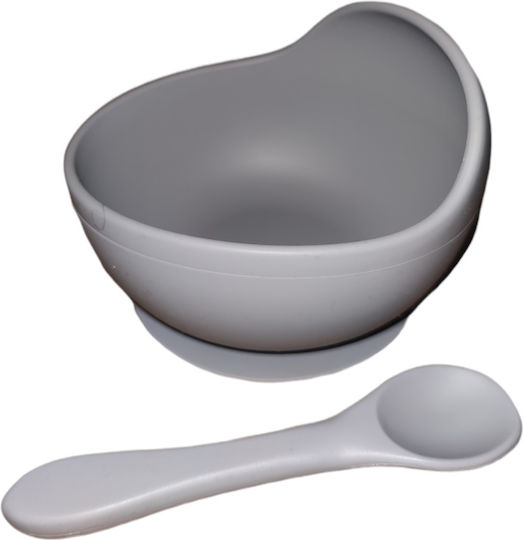One & Only Baby Σετ Φαγητού από Σιλικόνη Γκρι 3τμχ