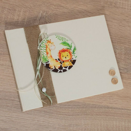 Papillon Kids Handgefertigtes Gästebuch mit Tier-Thema aus Pappe