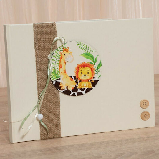 Papillon Kids Handgefertigtes Gästebuch mit Tier-Thema aus Pappe