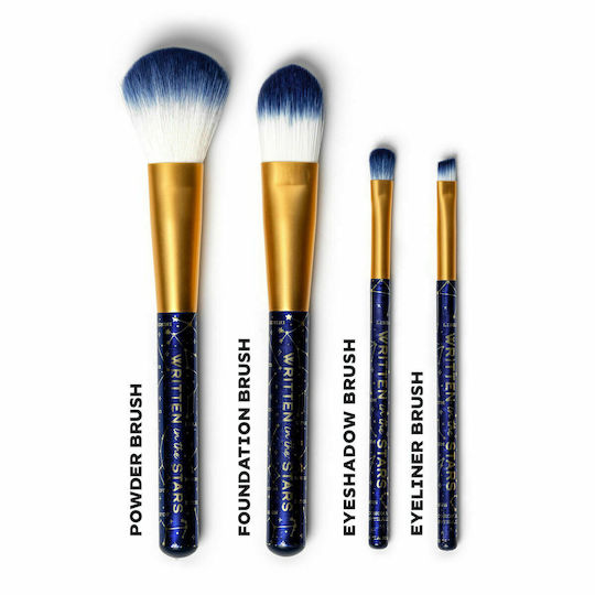 Legami Milano Set of Makeup Brushes with Synthetic Bristle Oh My Glow Stars 4 Pieces