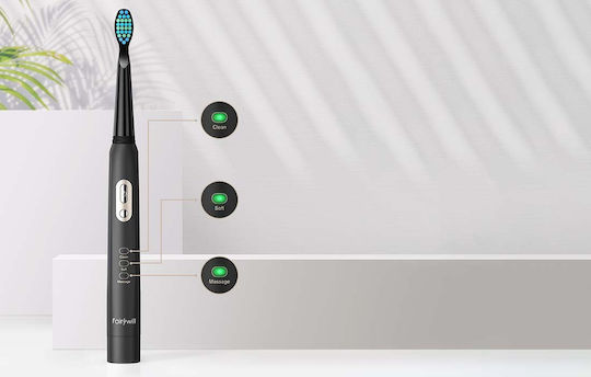FairyWill FW-2011 Periuță de dinți electrică Cu baterii cu Temporizator Neagră