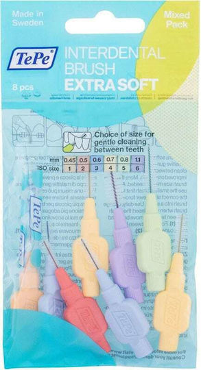 TePe Extra Soft Μεσοδόντια Βουρτσάκια Mixed 8τμχ