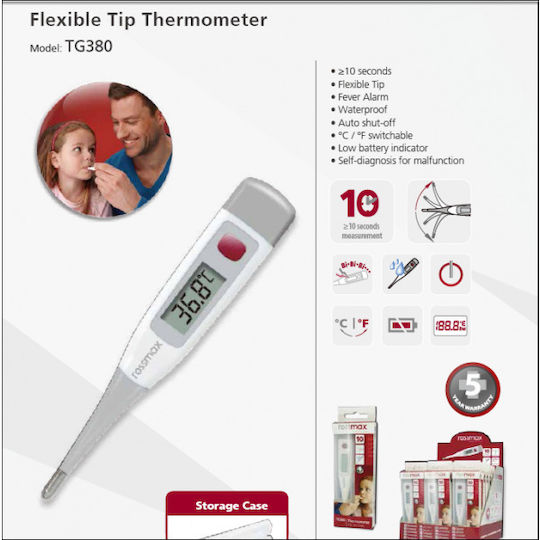 Rossmax TG380 Digital Thermometer Geeignet für Babys Gray
