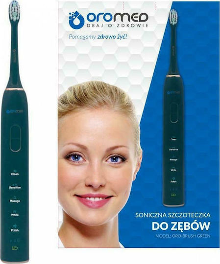 Oromed Oro-Brush Periuță de dinți electrică cu Husă de Călătorie Verde