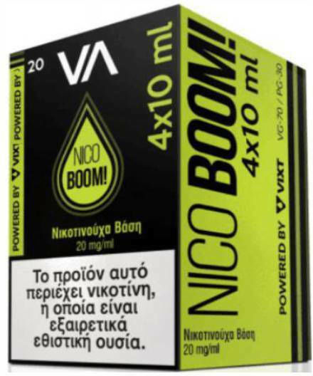 Innovation Nico Boom Νικοτίνη 20mg 50/50 VG/PG 4 x 10ml
