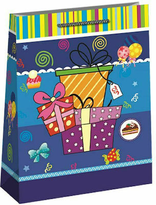 Justnote Papier Tasche für Geschenke 26x12x33cm. 12Stück (Verschiedene Farben/Muster)