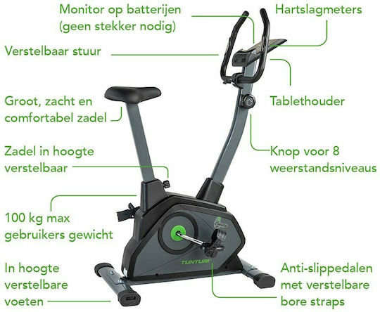 Tunturi Cardio Fit B35 Όρθιο Ποδήλατο Γυμναστικής Μαγνητικό