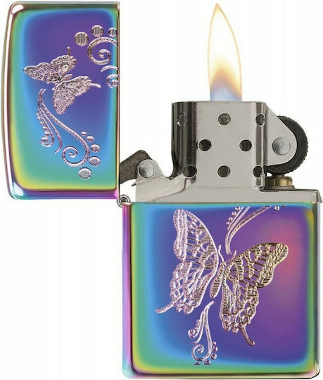 Zippo Butterflies Αντιανεμικός Αναπτήρας Φλόγας Πολύχρωμος