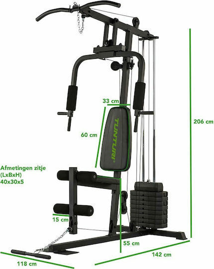 Tunturi HG10 Aparat multifuncțional de fitness cu greutăți 45kg