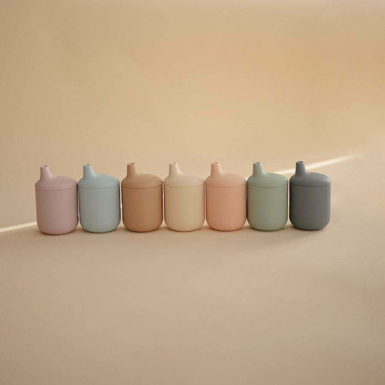Mushie Παιδικό Ποτηράκι "Sippy Cup" από Σιλικόνη Μπλε για 6m+
