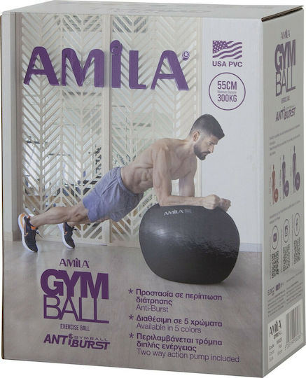 AMILA Ball Pilates 55cm , 1kg in Pink Color