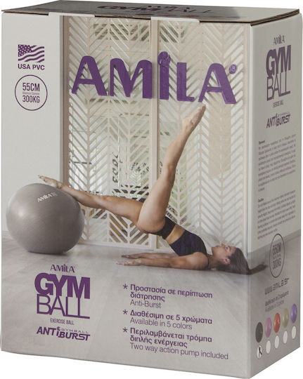 AMILA Ball Pilates 55cm , 1kg in Red Color