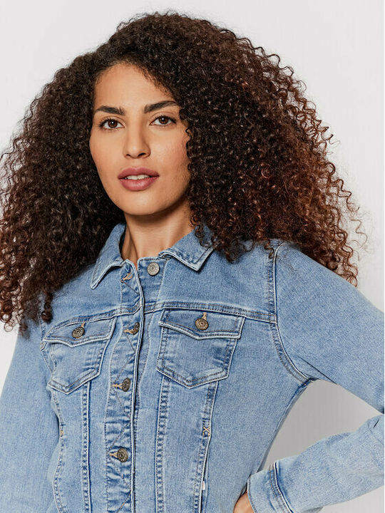 Kurz Damen Jeansjacke Light Blue