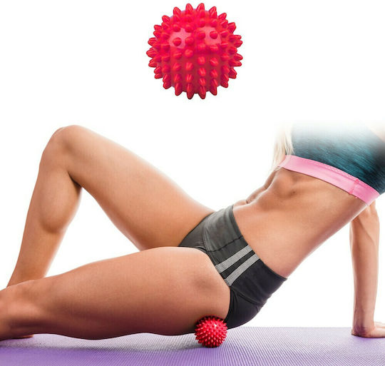 inSPORTline Μπάλα Μασάζ 8cm 0.038kg σε Κόκκινο Χρώμα