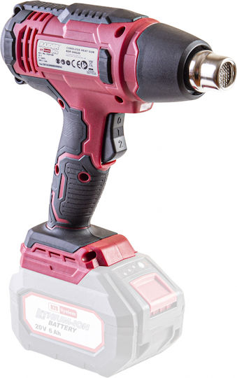 Raider RDP-SHG20 Πιστόλι Θερμού Αέρα 20V Solo με Ρύθμιση Θερμοκρασίας εως και 550°C