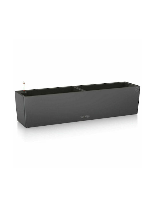 Lechuza Balconera Color 80 Slate Planter Box Auto-alimentare 79x19cm în Culoare Negru 15683