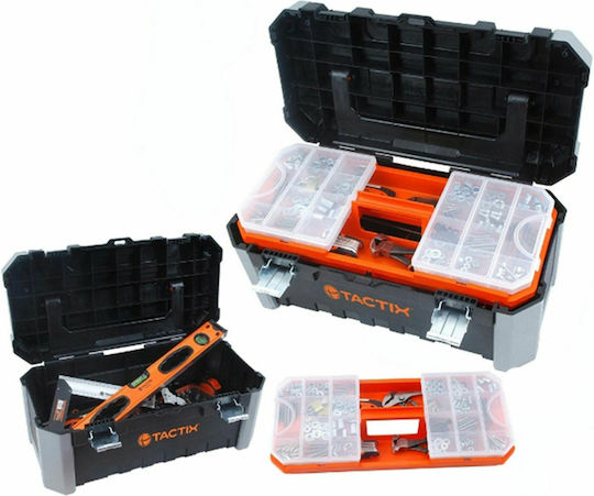 Tactix Hand Tool Case Plastic with Tobacco Case Dimensions: W58.5xD32xH28cm