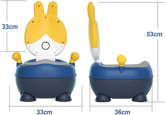 Bebe Stars Potty Bowl Rabbit with Lid Blue