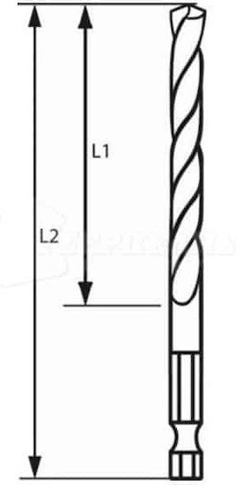 Bosch Drill HSS with Hexagonal Shank for Metal 5x52mm