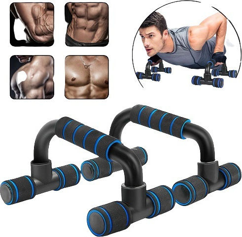 Push Up Handles Set of 2 Black/Blue