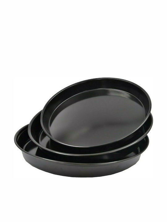 Viosarp Aluminum Round Baking Pan with Enamel Coating Black 42cm